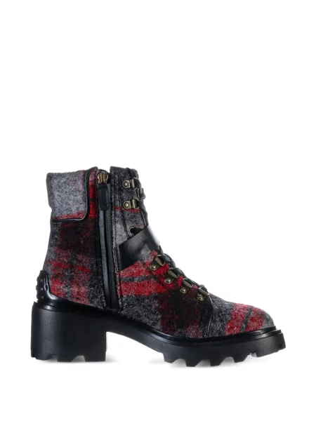 Kockás bokacsizma Tod's szürke