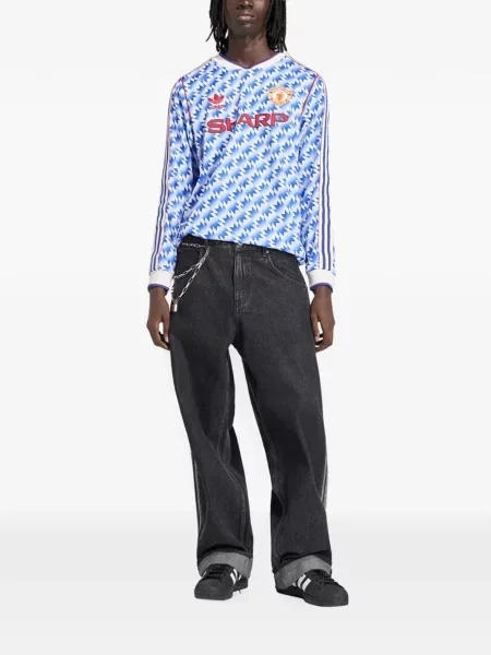 Lung pantaloni Adidas alergare albastru