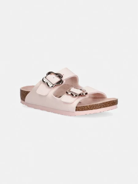 Sandali Birkenstock s cvetličnim vzorcem z zaponko bež