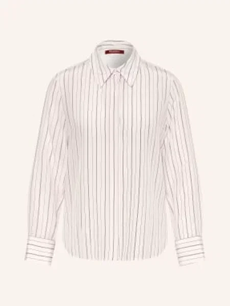 Max Mara Studio Hedvábná Košile Flirt světle růžová černá