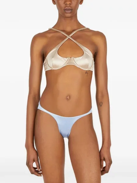 Bikini Isa Boulder cu volane albastru