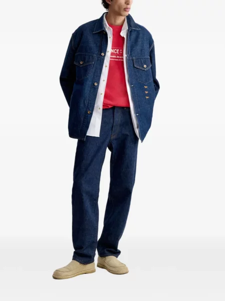 Džínsová košeľa Maison Kitsuné modrá