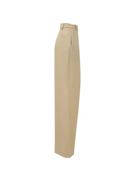 Pantaloni plisați Moms Pants de lână