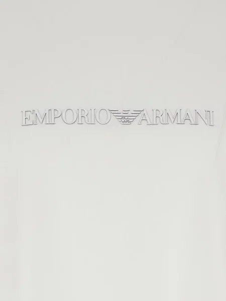 Marškinėliai Emporio Armani su autografu balta