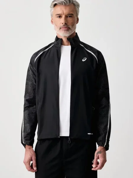 Asics geacă sport pentru bărbați ROAD LITE-SHOW JACKET negru