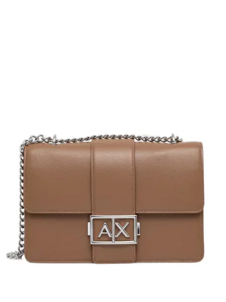 Geanta crossbody Armani Exchange cu autograf maro