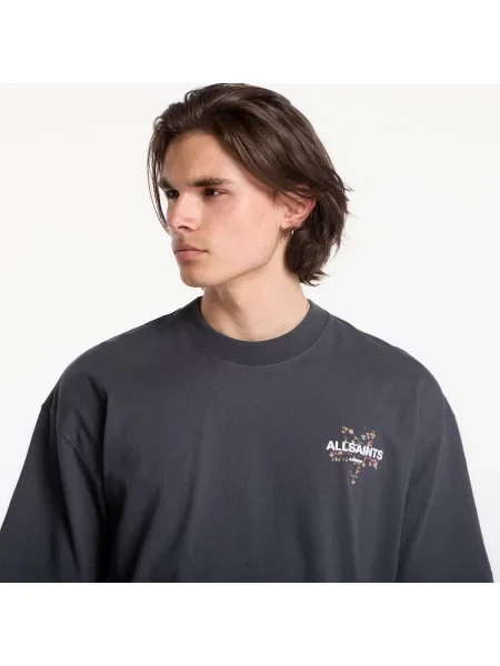 T-shirt AllSaints Pentacle Ss Crew Graphic T-Shirt Washed Black L λευκό