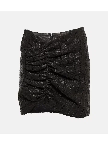 Spódnica skórzana The Mannei czarna