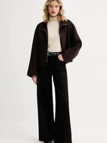 Filippa K sweter lekki z półgolfem beżowy