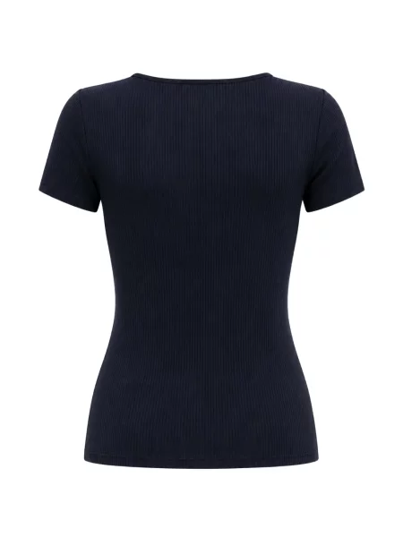 Tricou Guess tricotate cu imagine albastru