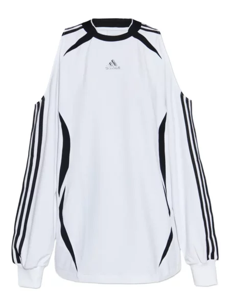 Spodnie Adidas o krotszym kroju w kwiatki czarne