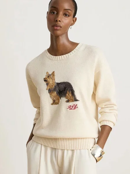LAUREN RALPH LAUREN Pulover | Relaxed fit bej