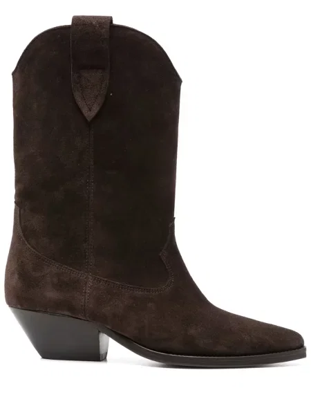 Botine Isabel Marant din piele de căprioară maro