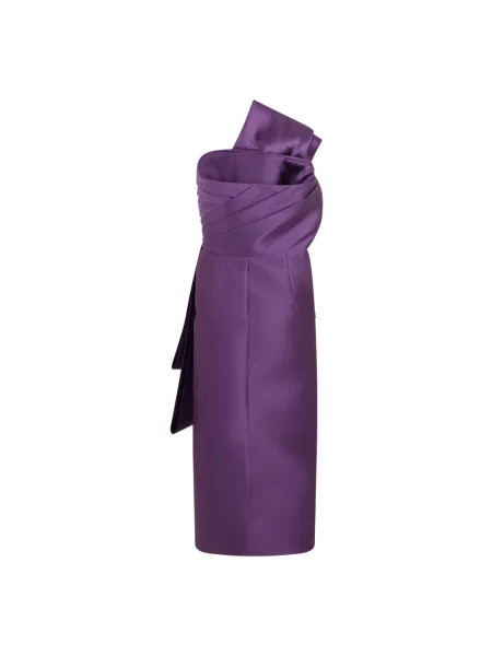 Sukienka midi Alberta Ferretti fioletowa