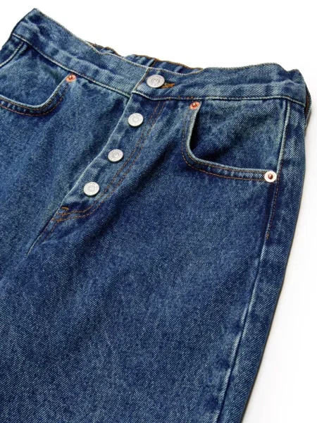 Jeansy straight leg dziecięce Mm6 Maison Margiela niebieskie