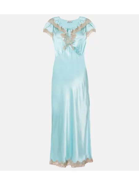 Rochie midi Rixo din satin albastru