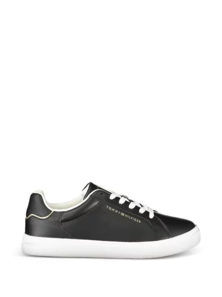 Bőr sneaker Tommy Hilfiger nyomtatás fekete