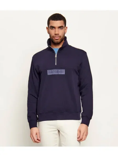 Napapijri Pulóver B-BOX LOGO HZ | Relaxed fit kék