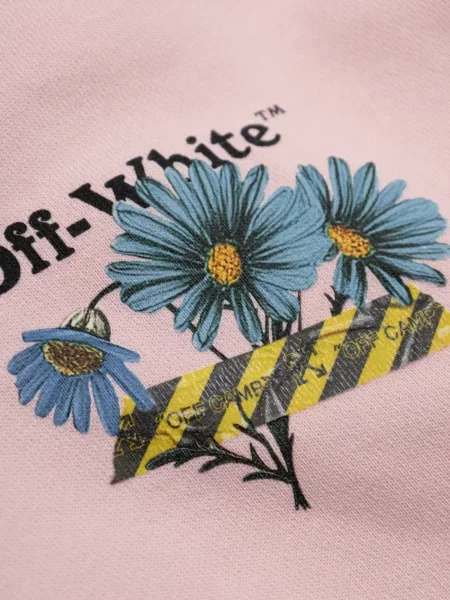 Dětska mikina s kapucí Off-white bílá
