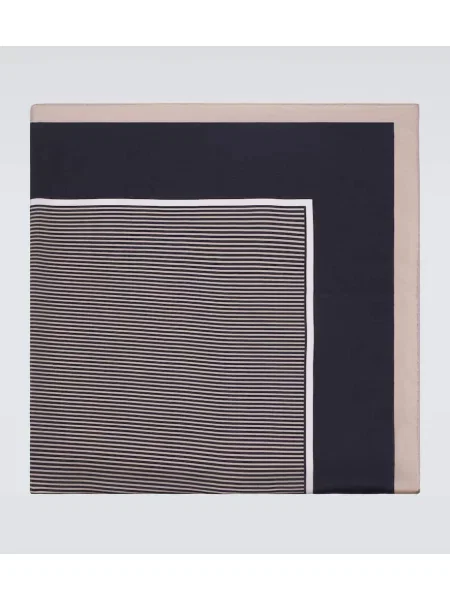 Fular Saint Laurent de mătase albastru