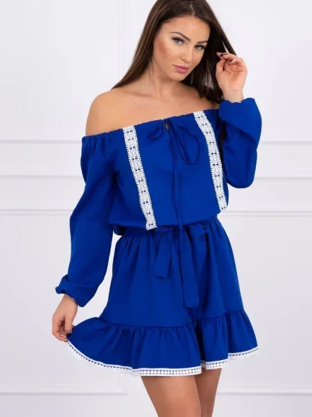 Rochie Kesi din dantelă de costum albastru
