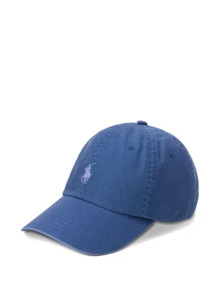 Dlouhá pruhovaná s límcem kšiltovka Polo Ralph Lauren modrá
