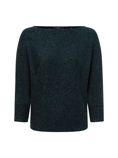 Zero koszulka z długim rękawem Kobiety Sztuczne włókno zielony|czarny jednolity 34 czarna