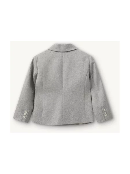 Marynarka The Garment wełniana w geometryczne wzory szara