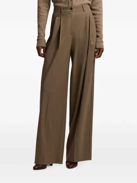 Vilnonės kelnės Ralph Lauren Collection ruda