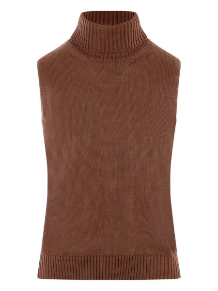 Podkoszulka Niccolò Pasqualetti bez rękawów brązowa