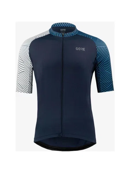 Koszulka rowerowa GOREWEAR C5 krótki rękaw ciemnoniebiesky S biały