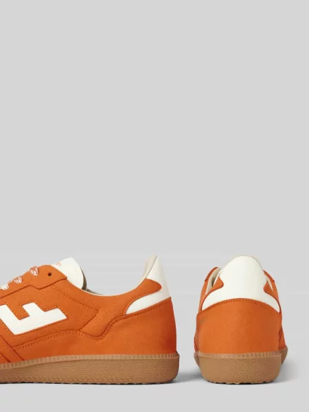 Sneakersy z nadrukiem z logo model ‘BURELA SLIM’ Flamingos' Life pomarańczowe