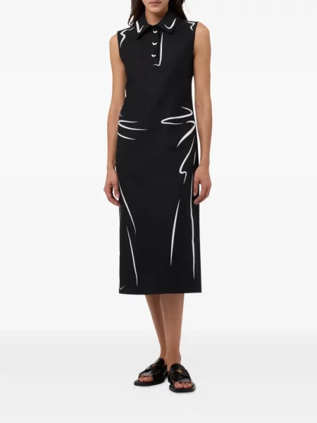 Rochie midi Moschino fără mâneci negru