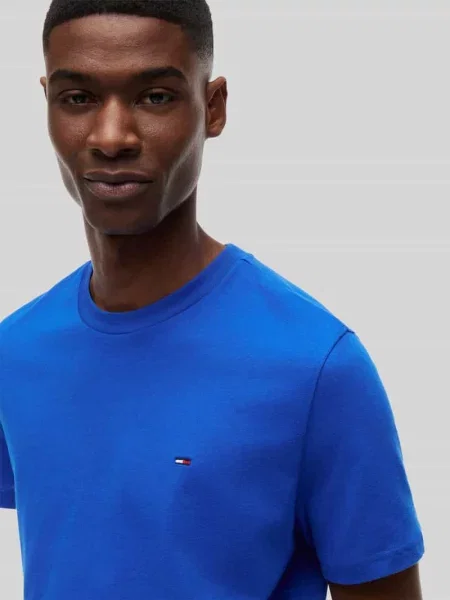 T-shirty o kroju slim fit z czystej bawełny w zestawie 2 szt. Tommy Jeans niebieska