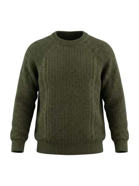 Sweter Ten C wełniany zielony