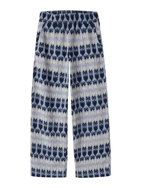 NAME IT Pantaloni NKFJAMSA kitt / bleumarin / mov deschis alb