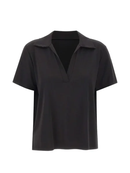 Tricou Kaos cu decolteu în V scurt negru