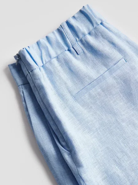 Льняные шорты Reserved голубые