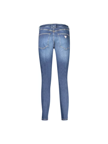 Guess Jeansy Granatowy Skinny Fit niebieskie