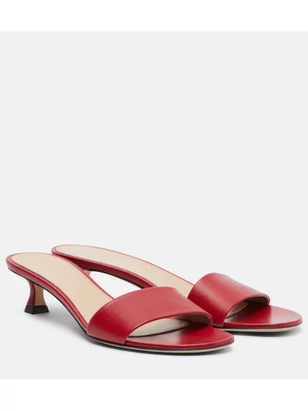 Sandale The Row din piele roșu