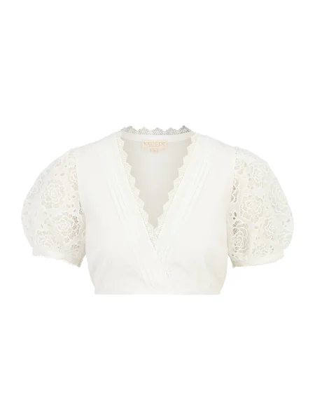 Krüger Madl Bluză tradițională Oktoberfest ecru