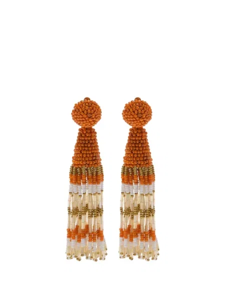Cercei Maliparmi cu mărgele portocaliu
