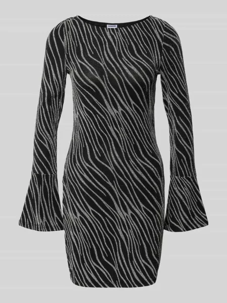 Sukienka mini z rozkloszowanymi rękawami model ‘GILLY’ Noisy May czarna