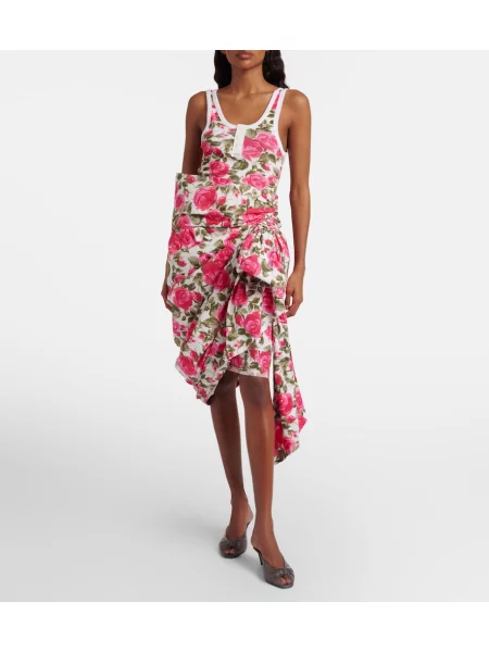 Top Chloé cu model floral alb