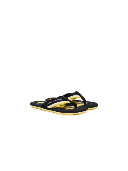 Japonke Tommy Hilfiger Patch Hilfiger Beach Sandal črna
