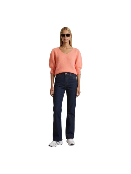 Sweter American Dreams wełniany pomarańczowy