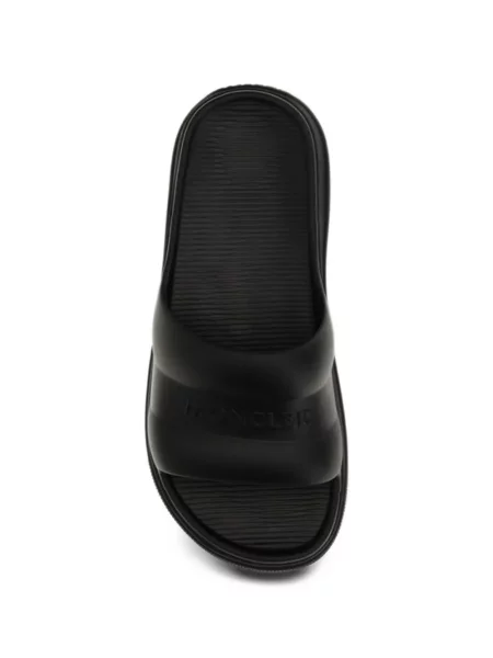 Papuci Moncler cu platformă cu autograf negru