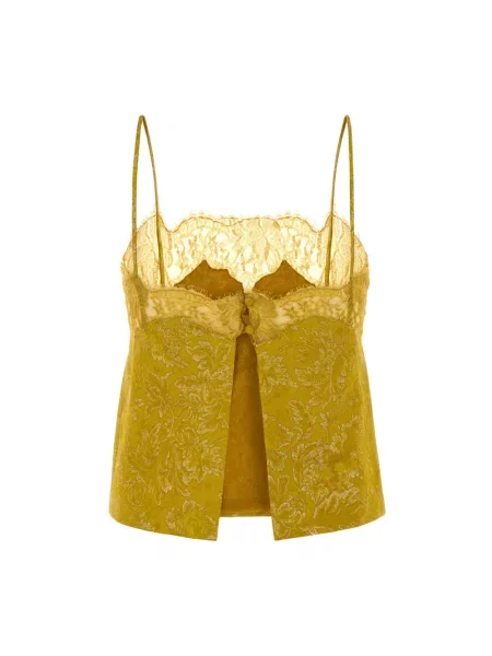 Top Saint Laurent żakardowy żółty