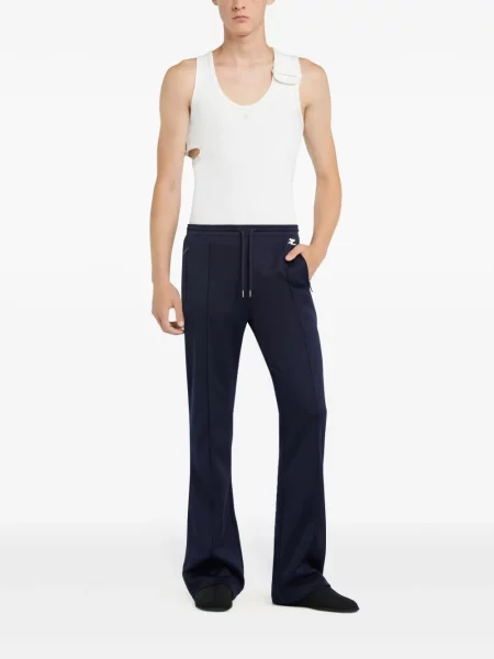 Pantaloni Courreges albastru
