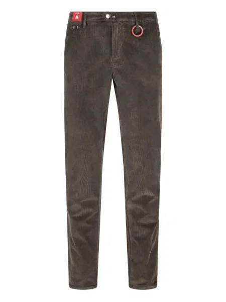 Kalhoty Sartoria Tramarossa na suchý zip hnědé